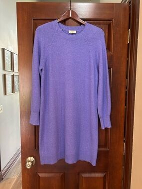 loft purple sweater dress Stella